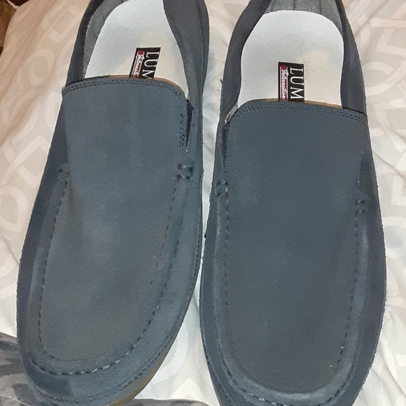 Blue Suede Loafers - Picture 3 of 4
